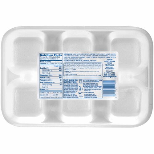 Kroger® Jumbo Mild Italian Style Meatballs Perspective: back
