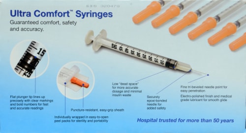 Kroger® 29g .5cc Ultra Comfort Insulin Syringes Perspective: back