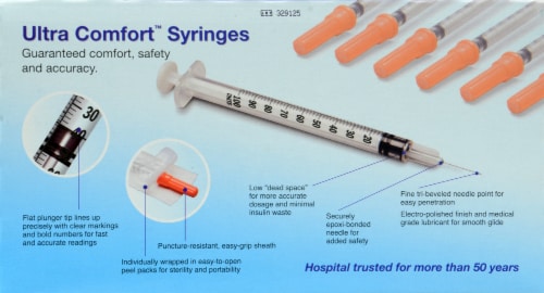Kroger® Ultra Comfort Insulin Syringes Perspective: back