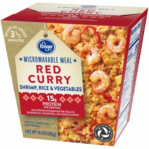 Kroger® Red Curry with Shrimp Rice & Vegetables Microwavable Meal Perspective: back