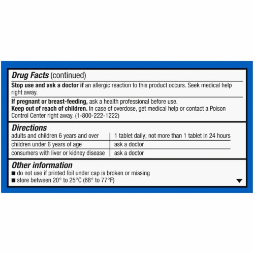 Kroger® Non-Drowsy Allergy Relief Loratadine Tablets Perspective: back