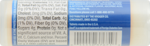 Kroger® Orange Glucose Tablets Perspective: back