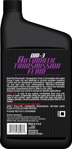 Moto Tech® Automotive Transmission Fluid DM-3 Perspective: back