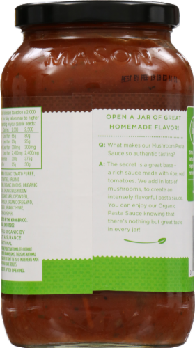 Simple Truth Organic™ Mushroom Pasta Sauce Perspective: back