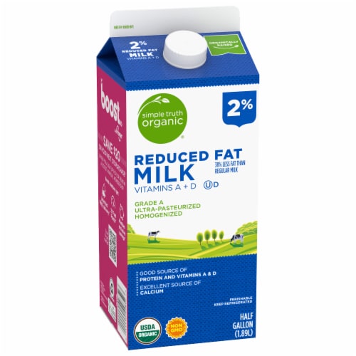 Simple Truth Organic® 2% Reduced Fat Milk Perspective: back