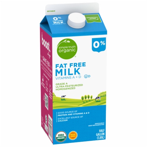 Simple Truth Organic® Fat Free Milk Perspective: back