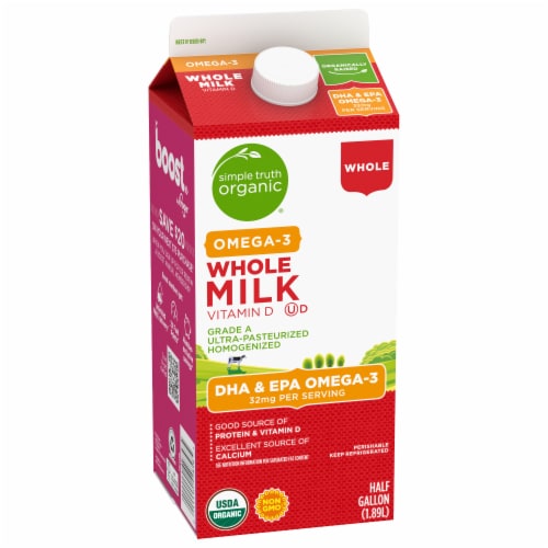 Simple Truth Organic® Whole Milk with DHA Omega-3 Perspective: back