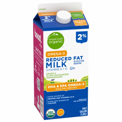 Simple Truth Organic™ 2% Reduced Fat Milk with DHA Omega-3 Perspective: back