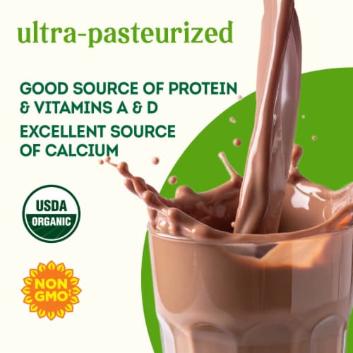 Simple Truth Organic® 1% Low Fat Chocolate Milk Half Gallon Perspective: back