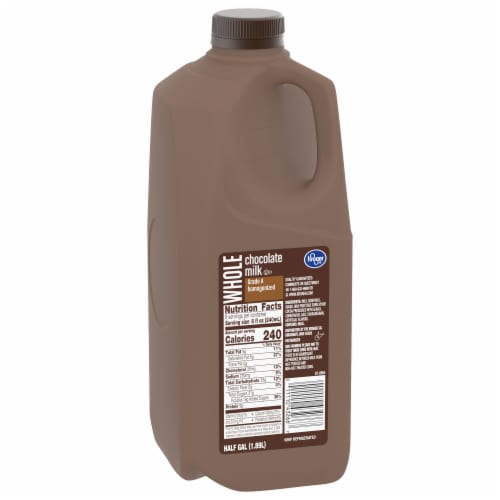 Kroger® Whole Chocolate Milk Half Gallon Perspective: back