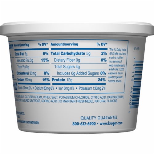 Kroger® 4% Milkfat Small Curd Cottage Cheese Perspective: back