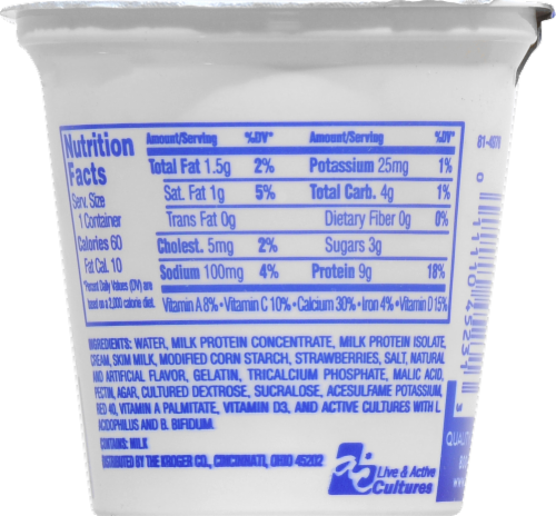 Kroger® CarbMaster™ Strawberry Yogurt Perspective: back
