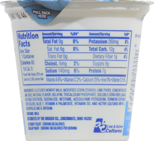 Kroger®  Lite Key Lime Pie Yogurt Perspective: back
