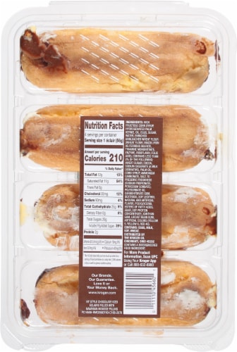 Bakery Fresh Goodness New York Style Chocolate Iced Eclairs Perspective: back