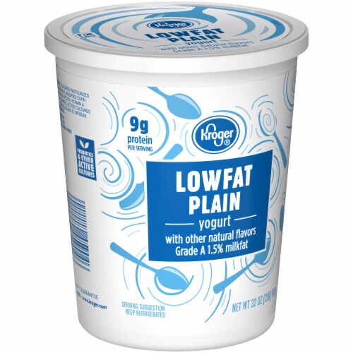 Kroger® Plain Lowfat Yogurt Tub Perspective: back