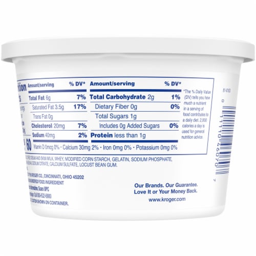 Kroger® Original Sour Cream Perspective: back