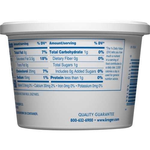 Kroger® Natural Sour Cream Perspective: back