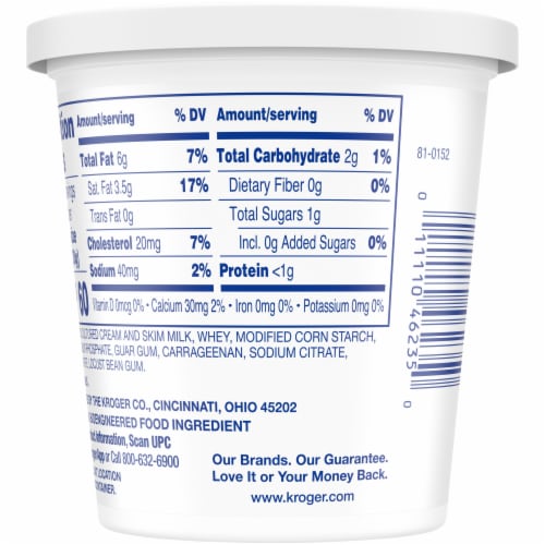 Kroger® Original Sour Cream Perspective: back