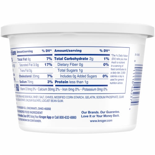 Kroger® Sour Cream with Chives Perspective: back
