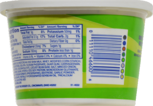 Kroger® French Onion Sour Cream Dip Tub Perspective: back