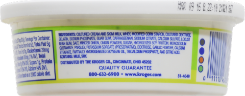 Kroger®  French Onion Sour Cream Dip Perspective: back