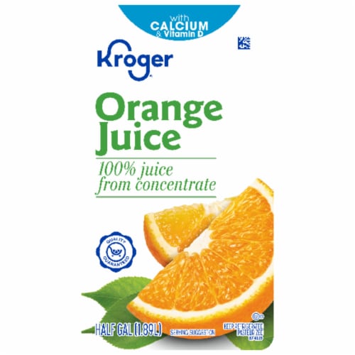 Kroger® 100% Orange Juice From Concentrate With Calcium Vitamins C & D Perspective: back