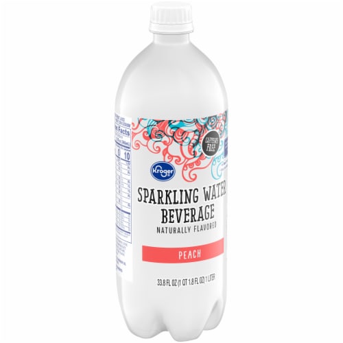 Kroger® Peach Flavored Sparkling Bottled Water Perspective: back