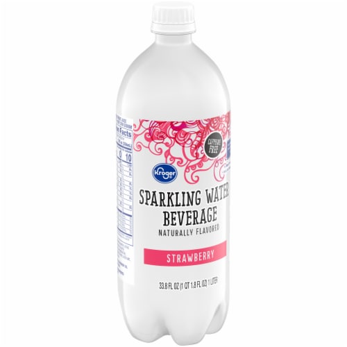 Kroger® Strawberry Flavored Sparkling Bottled Water Perspective: back