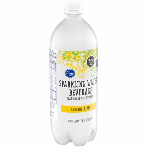 Kroger® Lemon Lime Flavored Sparkling Bottled Water Perspective: back