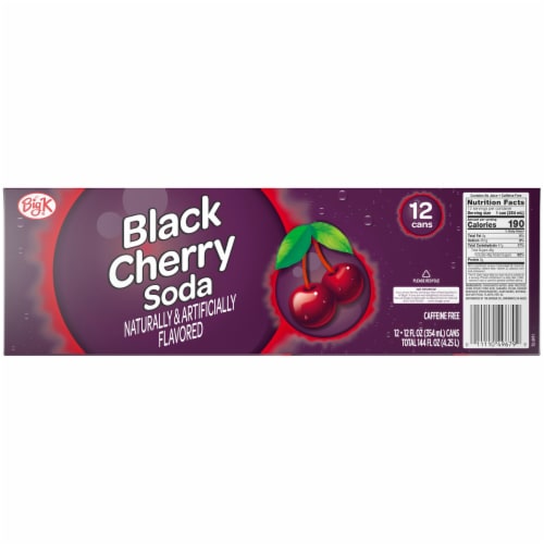 Kroger Big K® Black Cherry Soda Cans Perspective: back