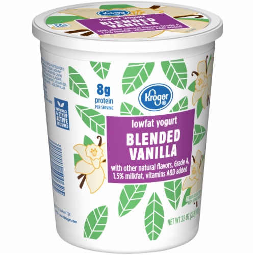 Kroger® Vanilla Low Fat Yogurt Tub Perspective: back