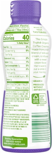 Simple Truth Organic® Sweet Cream Coffee Creamer Perspective: back