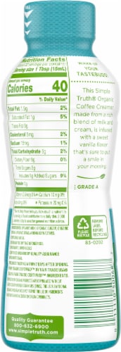Simple Truth Organic® Vanilla Coffee Creamer Perspective: back