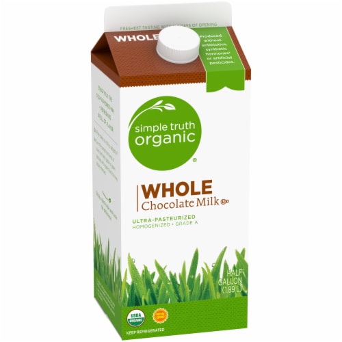 Simple Truth Organic® Whole Chocolate Milk Half Gallon Perspective: back
