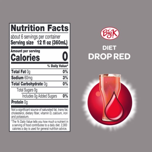 Kroger Big K® Diet Drop Red Soda Perspective: back