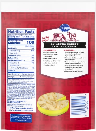 Kroger® Hot Pepper Blend Shredded Cheese Perspective: back