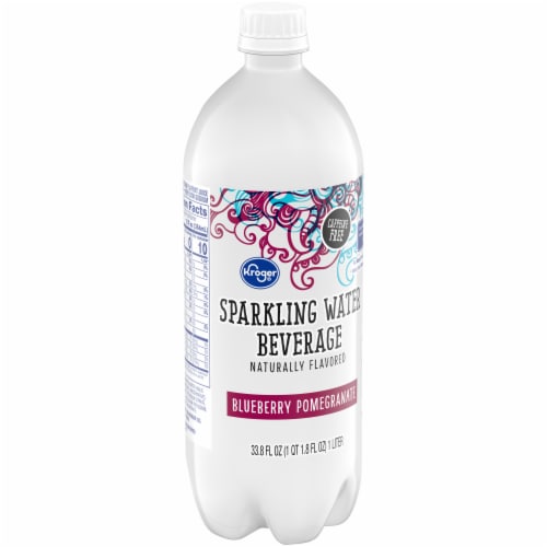 Kroger® Blueberry Pomegranate Flavored Sparkling Bottled Water Perspective: back