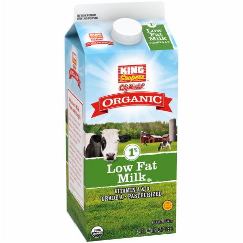 King Soopers® City Market® Organic 1% Low Fat Milk Half Gallon Perspective: back