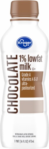 Kroger® 1% Lowfat Chocolate Milk Pint Perspective: back