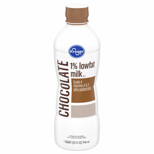 Kroger 1% Lowfat Chocolate Milk Quart Perspective: back