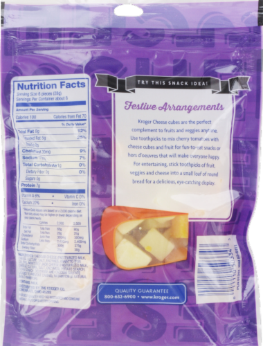 Kroger® Cheddar Jack Cheese Cubes Perspective: back