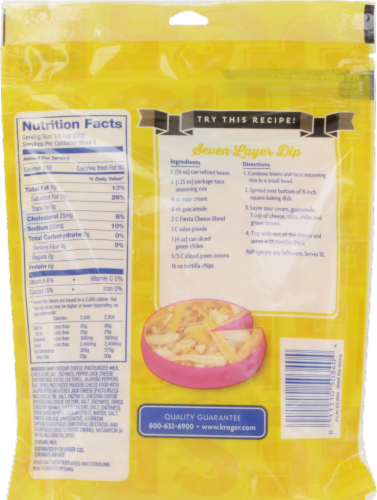 Kroger® Shredded Fiesta Blend Cheese Perspective: back