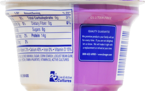 Kroger®  Blended Vanilla Grade A Nonfat Greek Yogurt Perspective: back