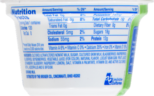 Kroger®  Fruit on the Bottom Mixed Berry Greek Yogurt Perspective: back