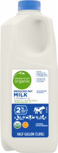 Simple Truth Organic® 2% Reduced Fat Milk Half Gallon Perspective: back