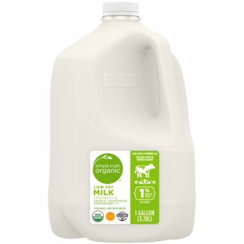 Simple Truth Organic® 1% Lowfat Milk Gallon Perspective: back