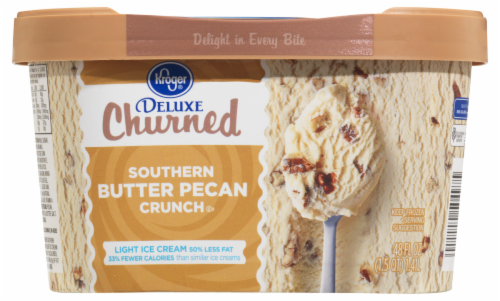 Kroger® Deluxe Southern Butter Pecan Crunch Churned Light Ice Cream Perspective: back