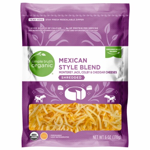 Simple Truth Organic® Mexican Style Blend Finely Shredded Cheese Perspective: back