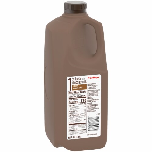Fred Meyer® 1% Low Fat Chocolate Milk Half Gallon Perspective: back