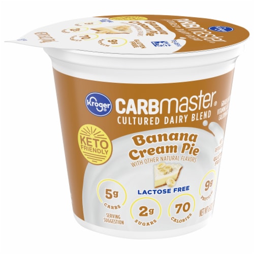 Kroger® CARBmaster® Banana Cream Pie Lactose Free Lowfat Yogurt Cup Perspective: back